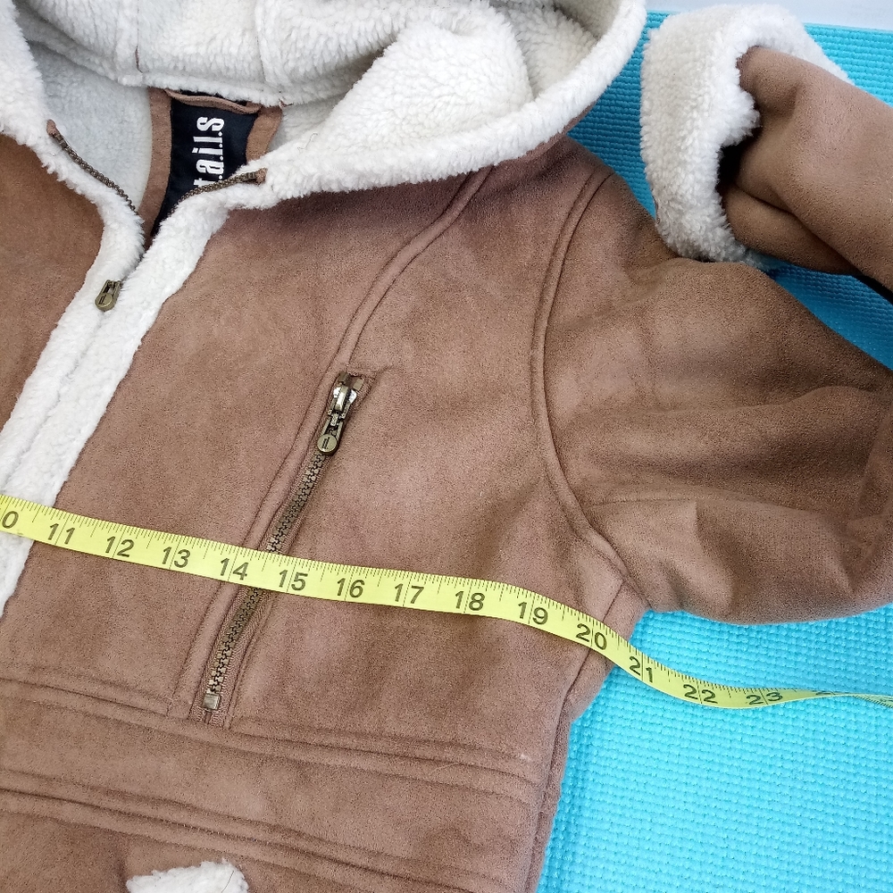 Details Women's Winter Faux Fur Hooded Sherpa Lined Jacket - L - Picture 4 of 8